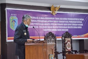 Bupati Sintang Sampaikan Pendapat Akhir RAPERDA RDTR BWP Sungai Ringin 2020-2039