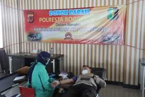 HUT Bhayangkara ke-74 Polresta Bogor Kota Gelar Donor Darah 