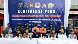 Dua Punggawa PT GA Ditangkap Gakkum KLHK, Seorang Diantaranya Ketua Tim Baret Prabowo Sultra